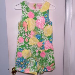 Lilly Pulitzer Floral Sleeveless Romper, Size 2